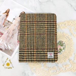 Op maat gemaakte iPad-hoes van Harris Tweed-stof voor iPad Pro Air 11&#39;&#39; 13&#39;&#39; Mini 7 2024-hoes, iPad Air 6 5, iPad 10e 11e generatie, iPad Air 11 inch