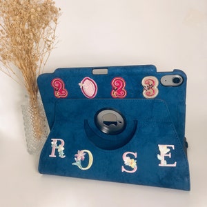 Aangepast leernummer/letter 360 graden draaibare standaard iPad-hoes voor iPad Pro 11'' 13'' 2024 iPad 10 10.9" iPad mini 7 iPad Pro 11"12.9"2022