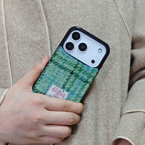 Harris tweed embroidered fabric phone case for iPhone 17e 17 16e 16 15 14 13 Pro Max,Samsung S26 S25 S24 Ultra A06 A16,Google Pixel 10 9 8