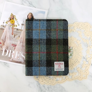 Étui ipad en tissu brodé à partir de tissu Harris Tweed 32 motifs pour iPad Pro Air 11 pouces 13 pouces Mini 7, iPad 10e 11e génération, coque pour iPad Air 5 6