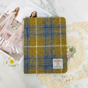 iPad-hoesje van geborduurde stof gemaakt van Harris Tweed-doek voor iPad Pro Air 11&#39;&#39; 13&#39;&#39;, iPad Mini 7, iPad 10e 11e generatie, Air 5 6, iPad 2025
