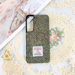 Coque de portable en tissu brodé Harris tweed pour samsung a56 a36 s25 edge s24 s23, iphone 16E 16 15 14 13 12 pro max, coque google pixel 9 8 7