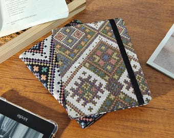 Funda para libros electrónicos de tela jacquard vintage estilo boho para Kindle de 12.ª generación, Kobo Libra Colour, Kobo Clara Colour, Tolino Vision Color, Boox Go Color 7