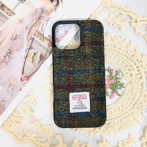 Funda para teléfono de tela bordada, confeccionada con tela Harris Tweed, para iPhone 17e 17 16e 16 15 14 13 Pro Max, Samsung S26 S25 S24 A16, Google 10 9 8