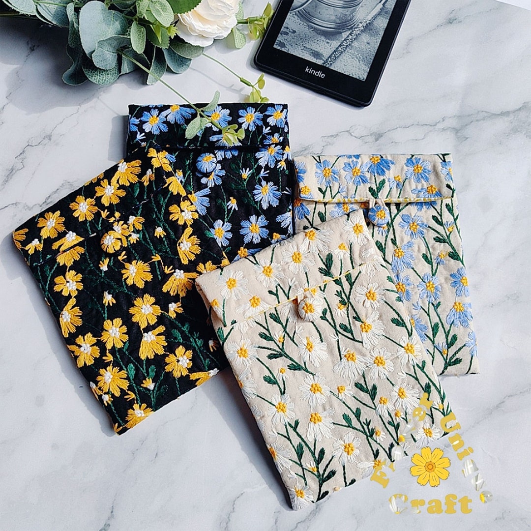 4 Kind Embroidered Daisies E-reader Cover for Paperwhite 12th Gen Case ...