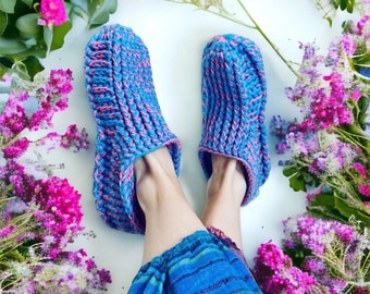 Bubblegum Crochet Slipper Socks.