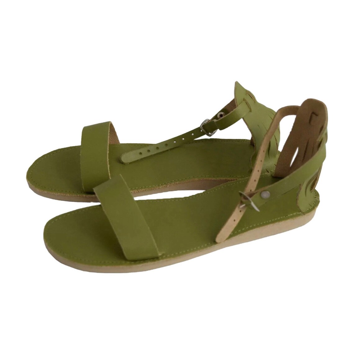 olive color sandals