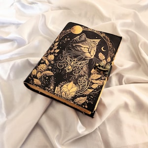 Katze gedruckt Leder Journal, Skizzenbuch, Reise Tagebuch, Traum Journal, Leder Molkerei, Hochzeitsgeschenk, personalisiertes Geschenk.