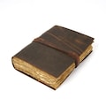 Vintage looks Leather Journal 100%Recycled Paper Journal, For Notes, Notebook, Sketchbook, Diary,writing, Handmade Book 200 Deckle Page product logo