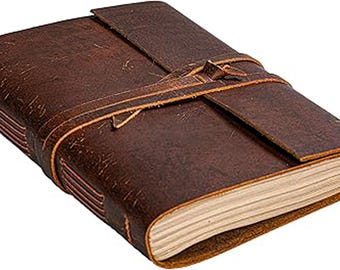 Leather Journal Dream Journal Notebook - Rustic Handmade Leather Bound Journals for Men & Women - Leather Craft 210 Pages, Personalized Gift