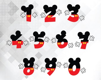 Free Free 329 Disney Character Numbers Svg SVG PNG EPS DXF File