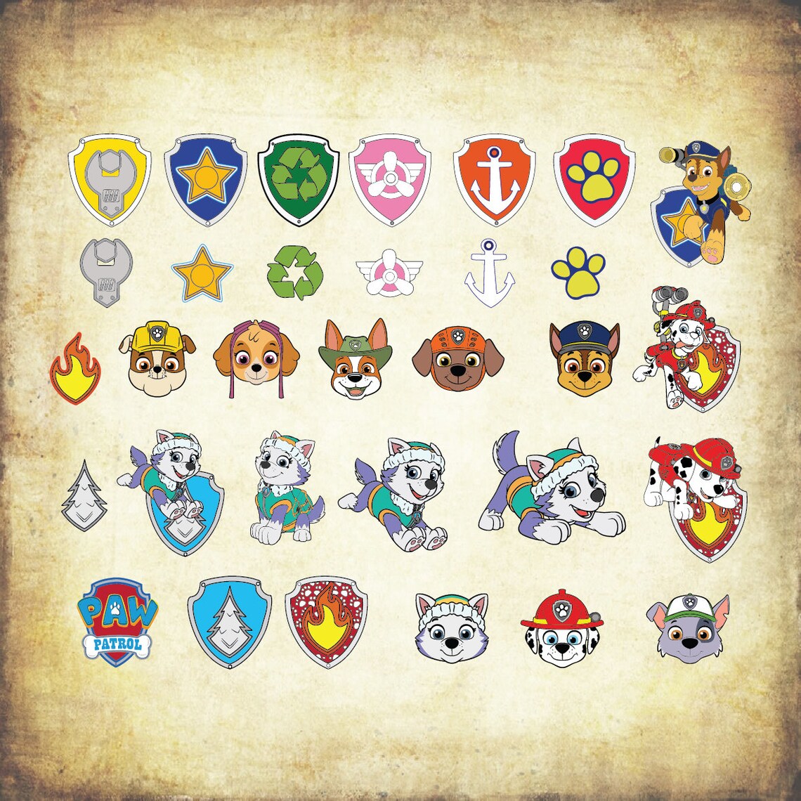 Free Free Paw Patrol Svg Bundle 890 SVG PNG EPS DXF File