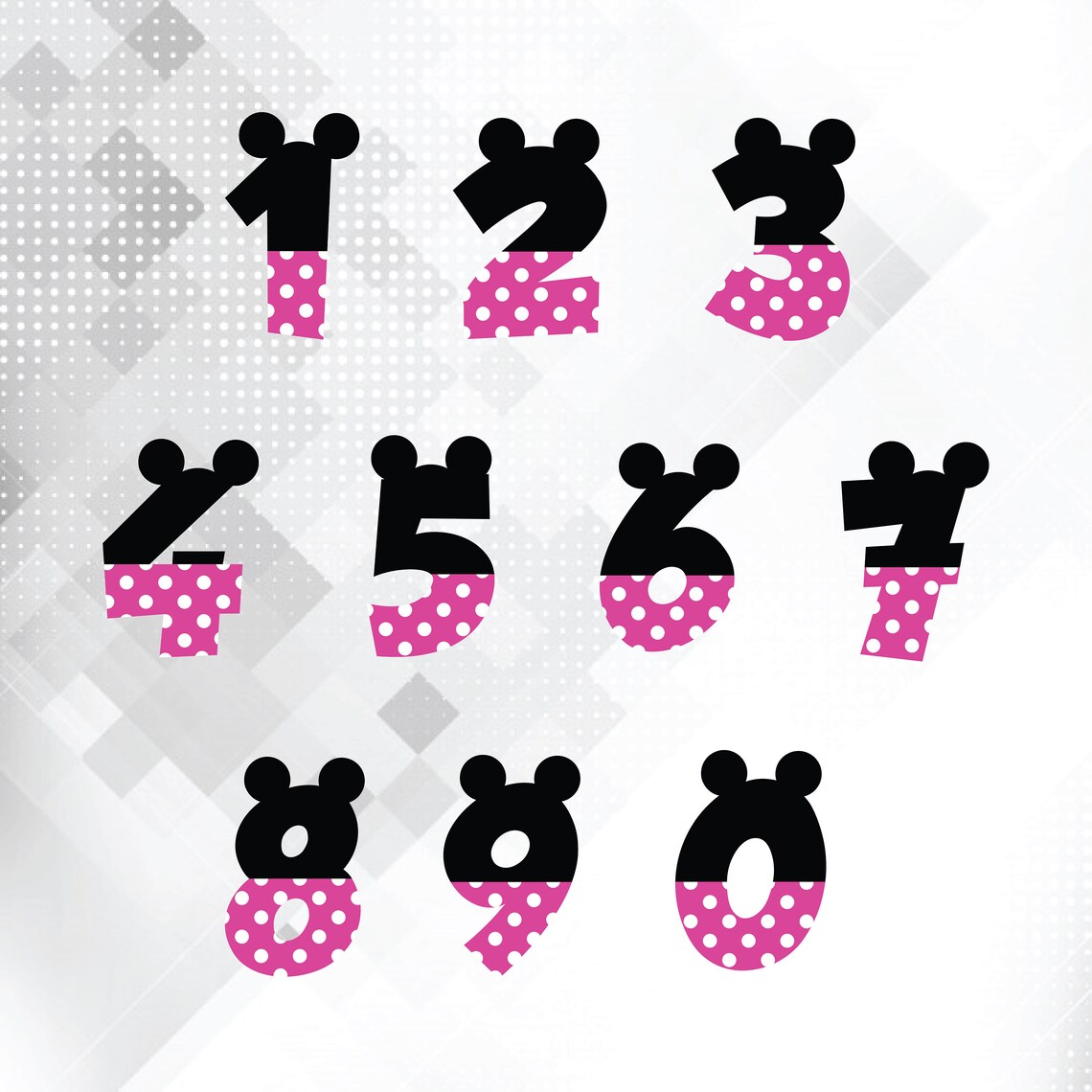 Minnie Numbers Svg Disney Numbers Svg Numbers Svg Minnie Etsy In 2021 Images and Photos finder