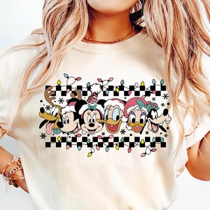 Mickey And Friends Christmas Sweatshirt, Disney Christmas Lights T-Shirt, Mickey Merry Christmas, Disneyland Xmas Holiday Sweatshirt - C016