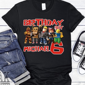 Custom Roblox Shirt | Family Birthday Shirt | Birthday Tshirt | Bday Family Tee | Video Game Matching Birthday| Birthday Robot Shirt - BD001