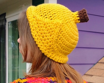 PATTERN ONLY Crochet Banana Peel Beanie Hat