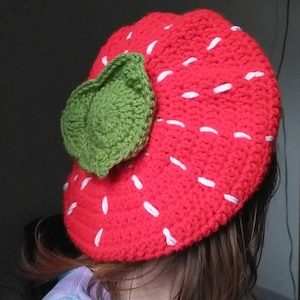 Pattern for Crochet Strawberry Slouch Hat/Beret/Tam ***PATTERN ONLY***