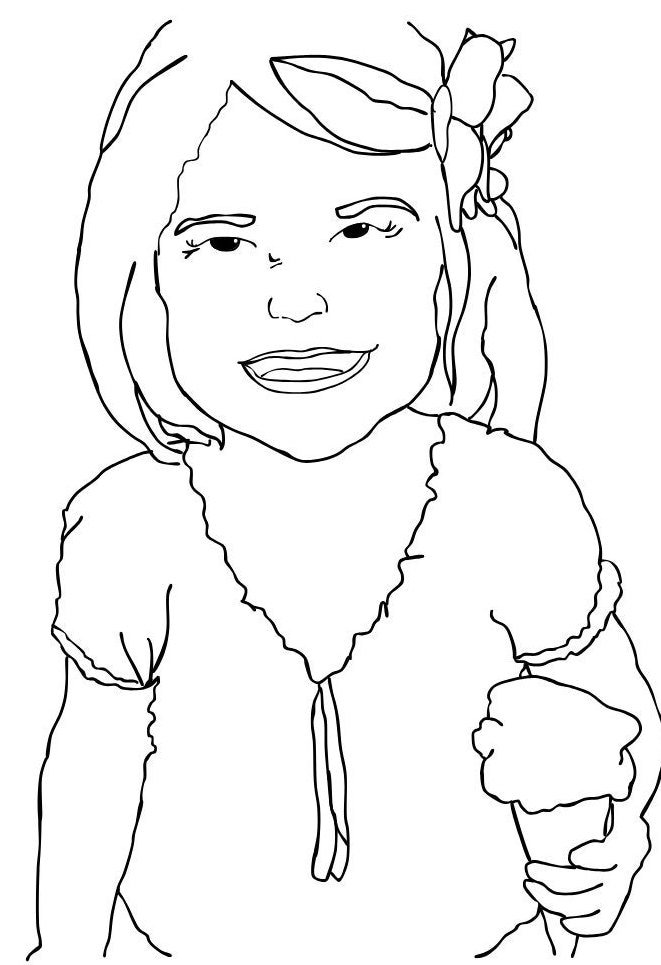 Custom Coloring Pages, Personalized From Photos, Childrens Coloring