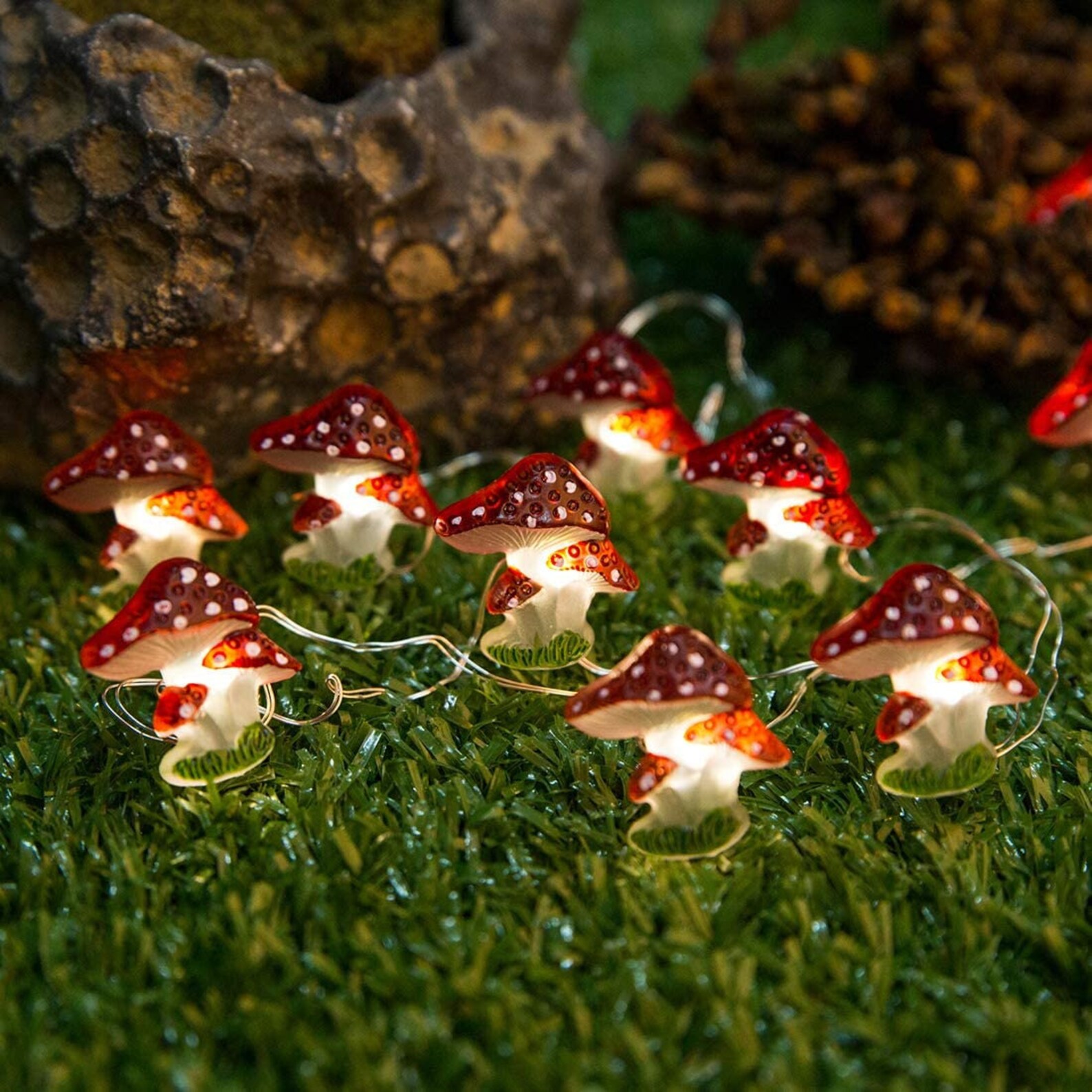 10Ft Mushroom String Lights Battery Fairy Lights 30LEDs Etsy