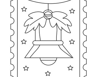 Christmas Stamp Coloring Sheets- 20 PAGES
