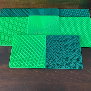 Four Pack 4 inch Coasters With Cork Backing 3d Printed