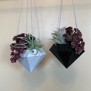 Diamond Hanging Planters Indoors | 3D Printed