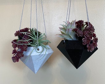 Diamond Hanging Planters Indoors | 3D Printed