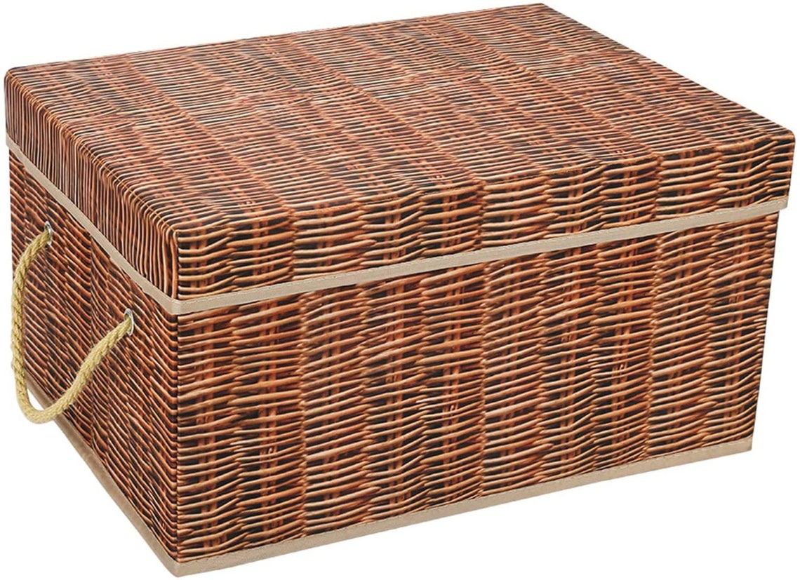 Decorative Storage Box with Lids Cardboard Fabric Storage Bin Etsy