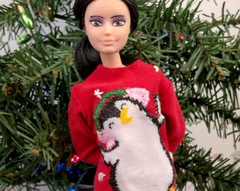 Cute doll Christmas sweater