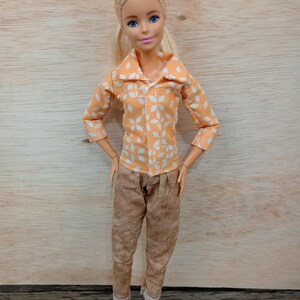 Cute doll outfit! Doll clothes, doll outfit, collared shirt and pants,