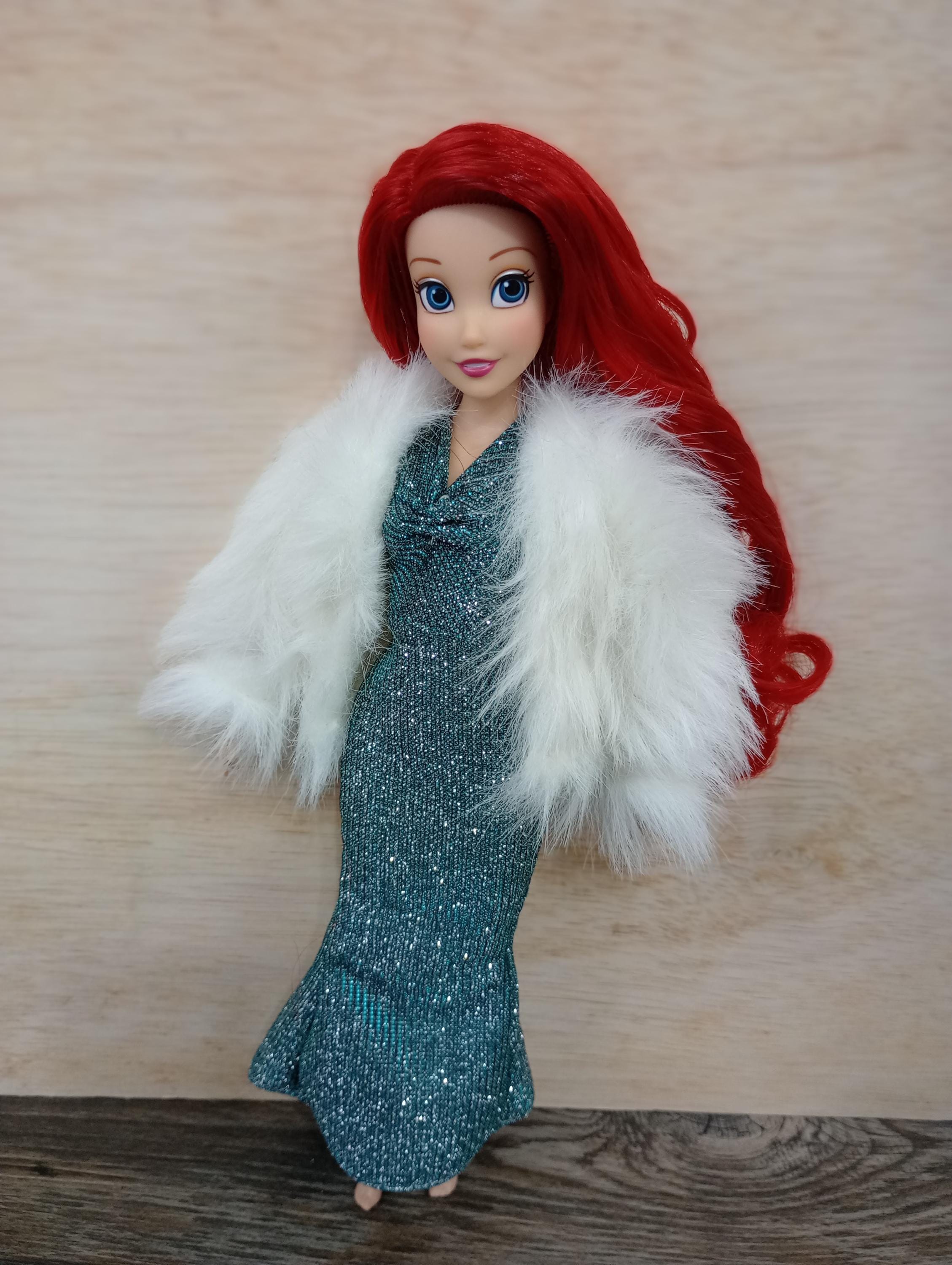 ariel glitter dress Princess Ariel Turquoise Sequin Tulle Little Mermaid Cosplay Costume Without Boning / Combination Lace Tie