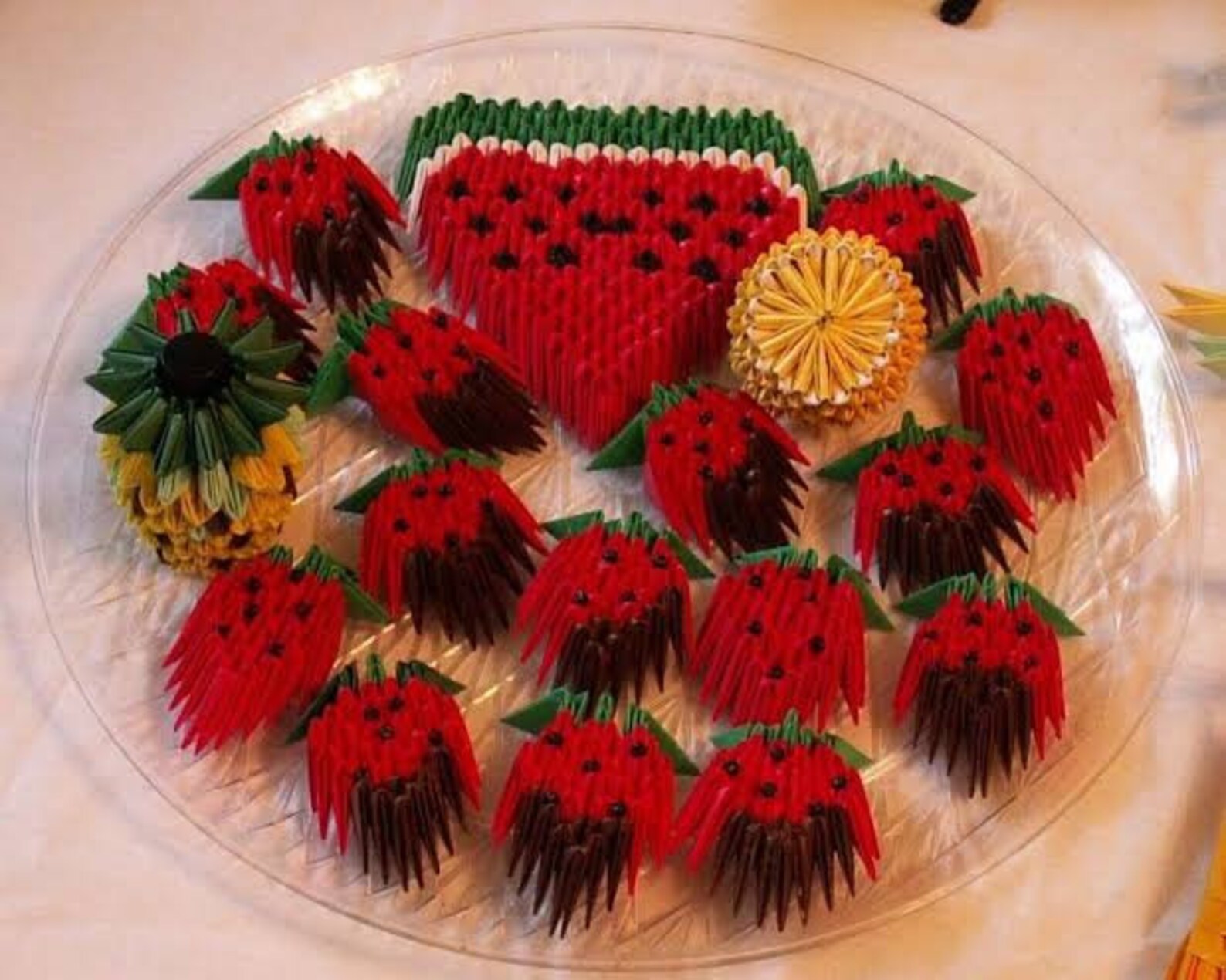 3D Origami Any color Fruits Made by papers. Best for home Etsy