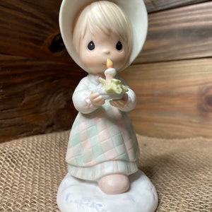 Vintage Precious Moments Figure *December-by Enesco (Retired) 1988