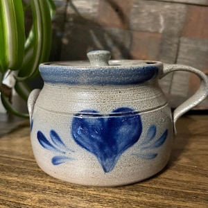 Vintage Rowe Pottery Works 30th Anniversary Salt Glaze Bean Pot