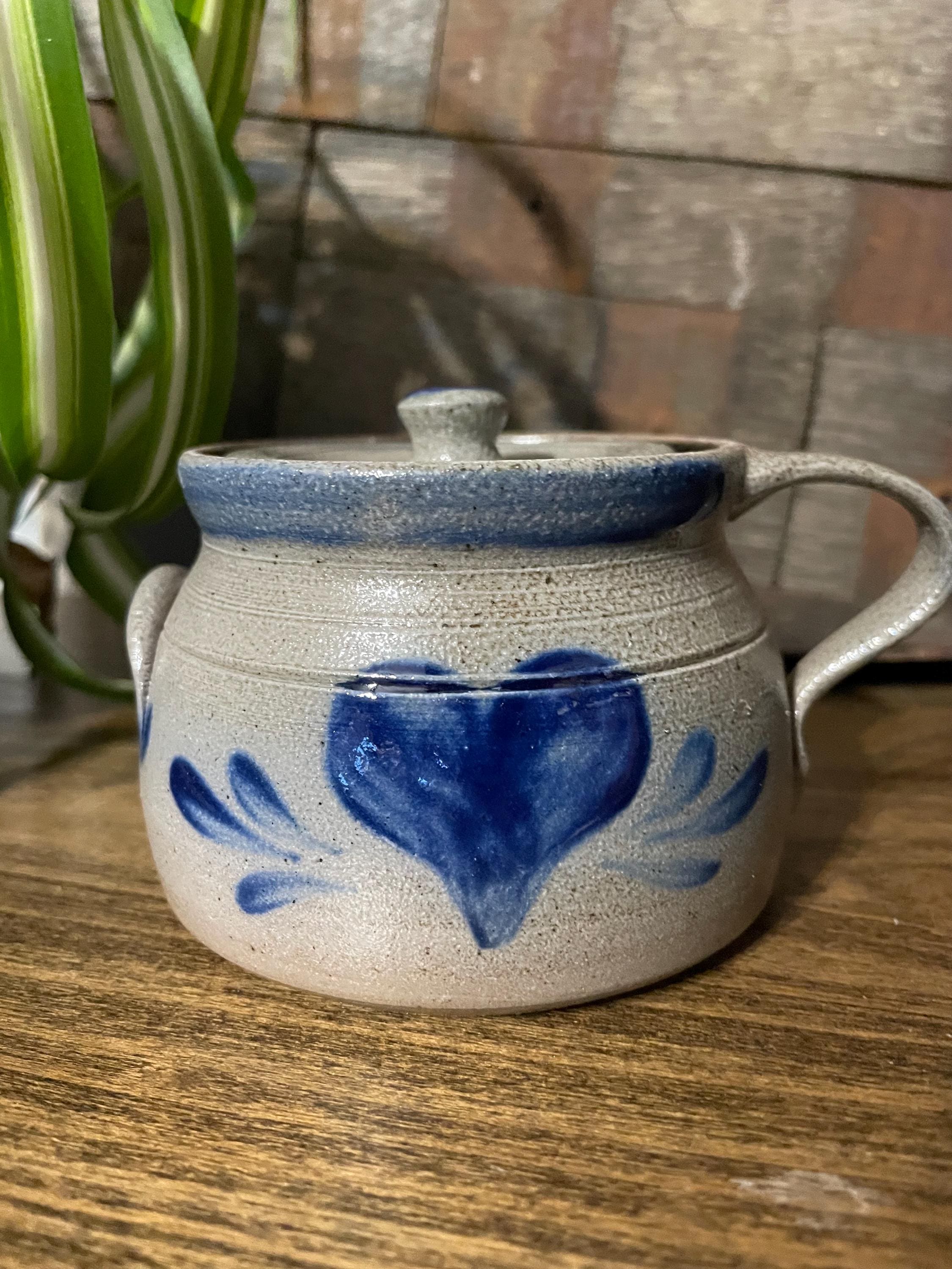 Vintage Rowe Pottery Works 30th Anniversary Salt Glaze Bean Pot