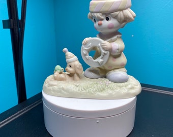 Figura Vintage Precious Moments *El Señor te llevará a través de Enesco (Retirado) 1985