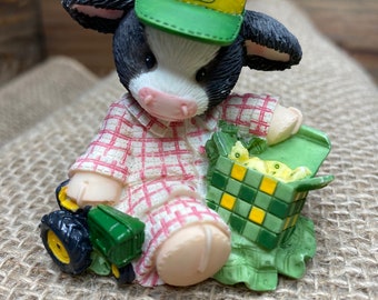 Mary Moo Moos - John Deere- " Moo-ey Christmas To A Deere Boy!" 1999 With BOX