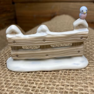 Vintage Precious Moments Figure *Sugar Town Fence - by Enesco (Retired) 1992