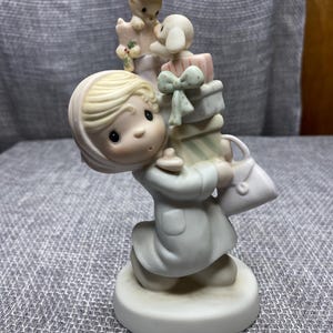 Vintage Precious Moments Figure *Bundles Of Joy by Enesco (Retired)