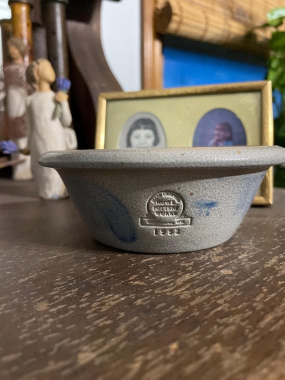 Vintage Rowe Pottery Works Salt Glaze Apple Baker 1992 - Etsy