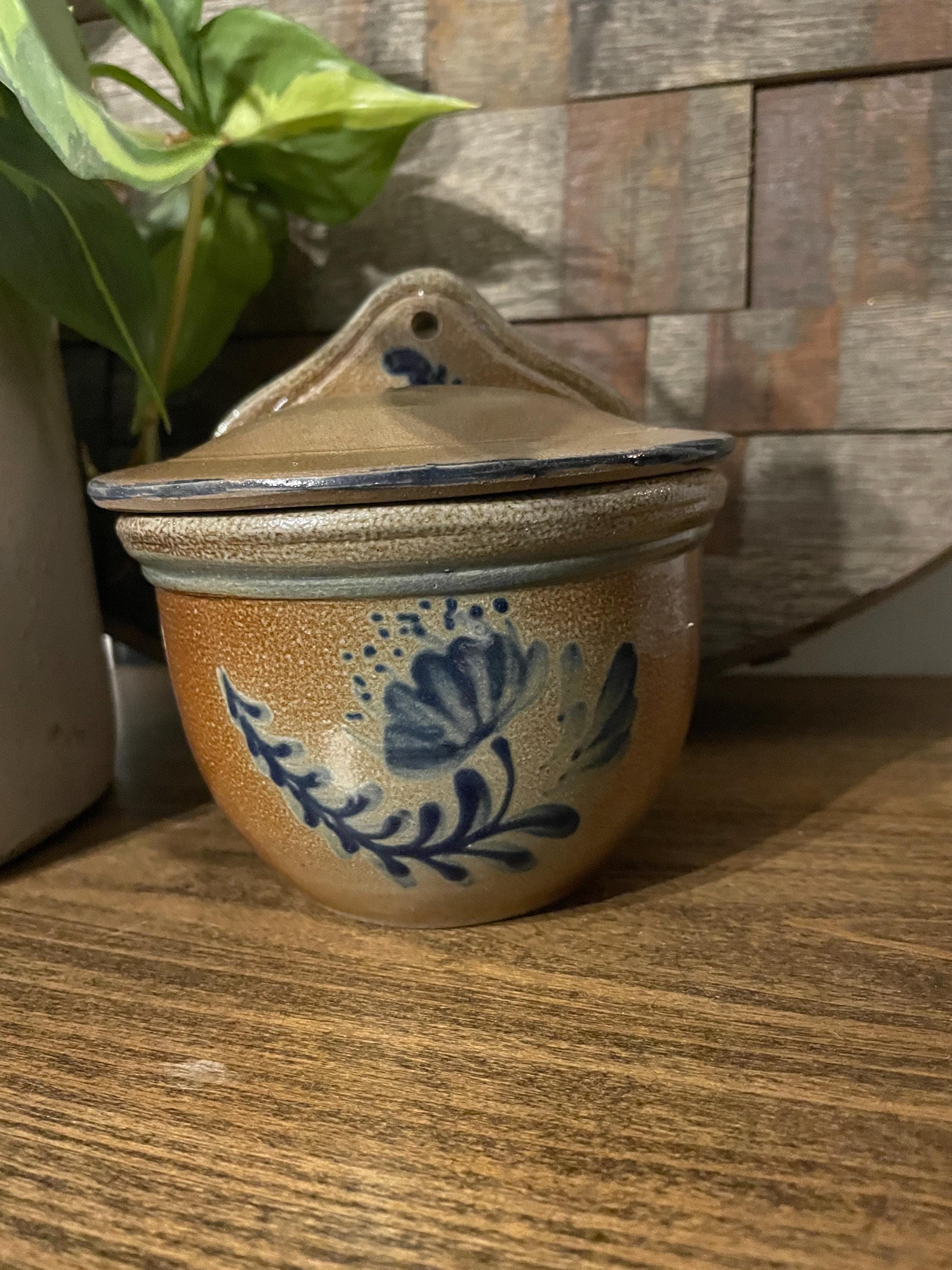 Vintage Rowe Pottery Works 2004 Historical Salt Cellar Flower