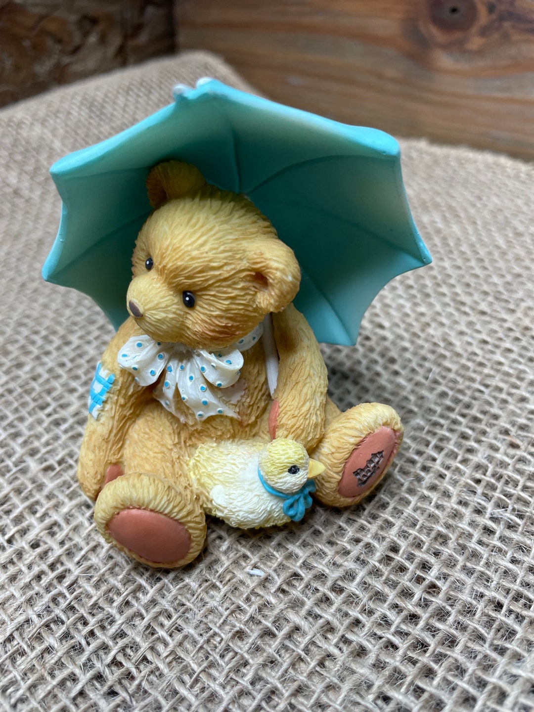 Figurine Enesco « Alan » Ours d'avril 1993 « Showers Of Friendship