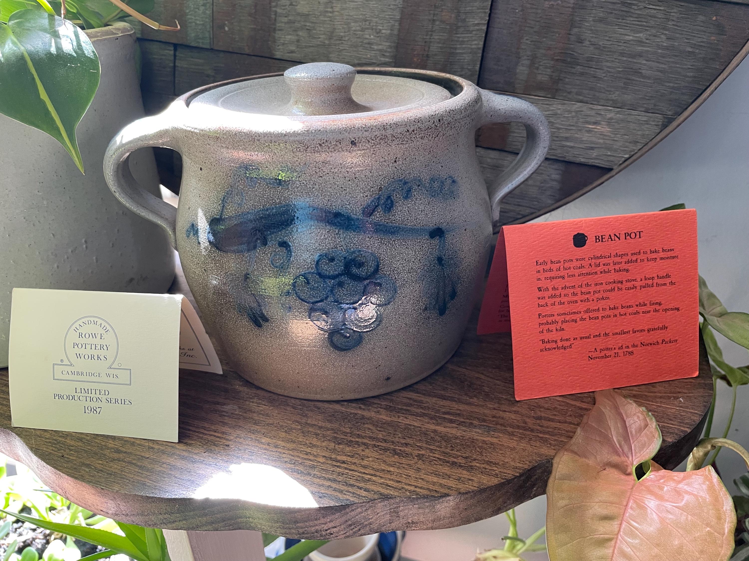 ヴィンテージ ロウ陶器 1987年限定生産シリーズ 466/500 ブドウ柄の蓋