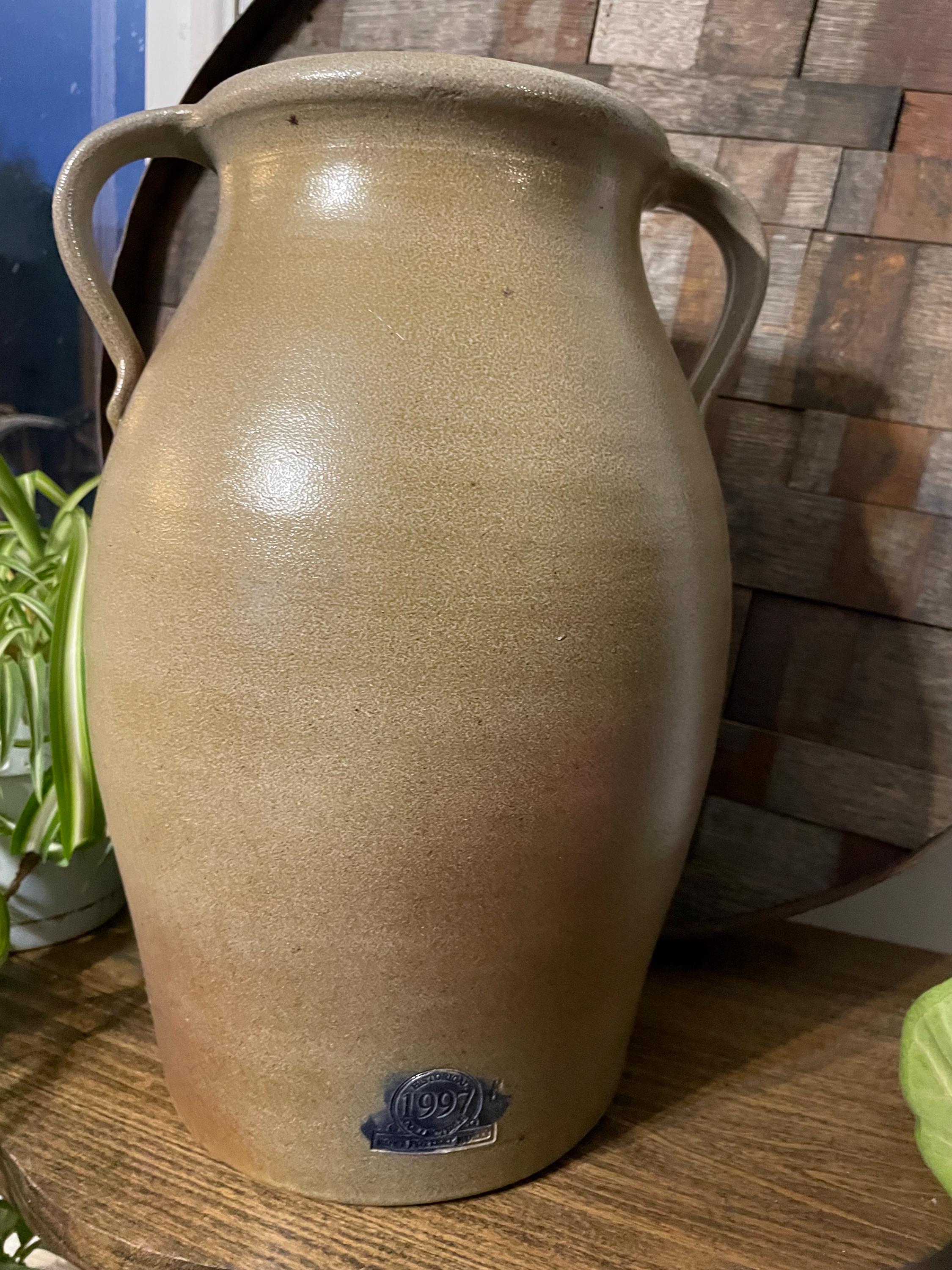 デットストック　ローポタリー　ROWE Pottery Historical Vintage Rowe Pottery Works Miniature 3 Star Pattern Crock 1