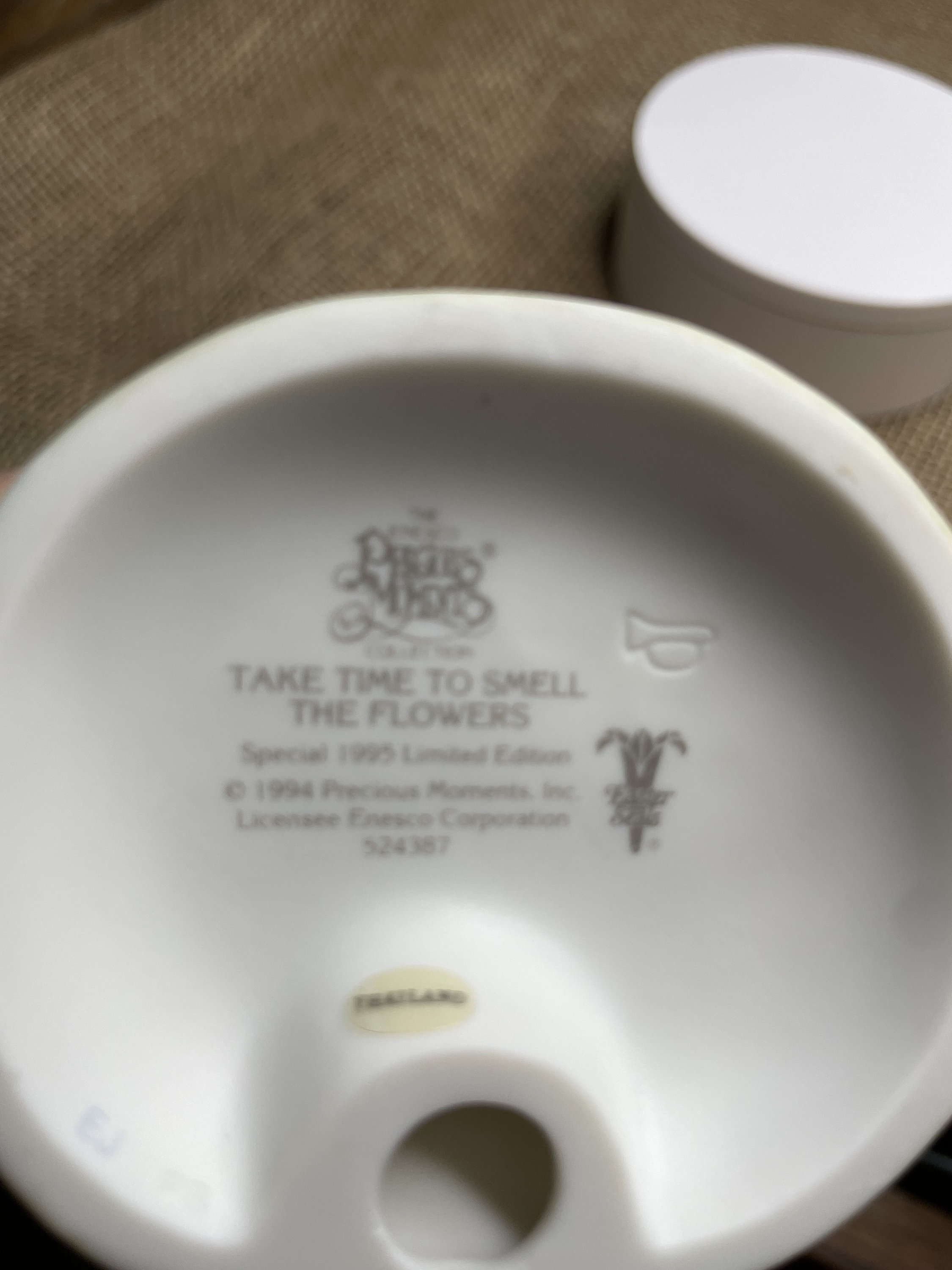 Vintage Precious Moments Figure *take Time to Smell the Flowers