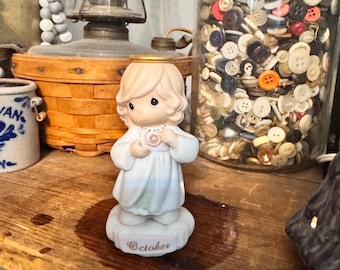 Vintage Precious Moments Figure *Birthstone Month October-by Enesco (Retired)