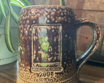 Rowe Pottery Works 6インチ 1992年製 蓋付きキャニスター ブルー