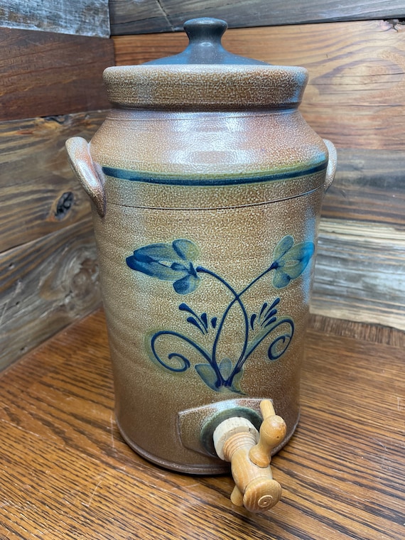 ROWE POTTERY ソルト・ガレイズド陶器製シュガーポット U.S.A.製 Rare Vintage ROWE Pottery Works HISTORICAL COLLECTION 2006 Water