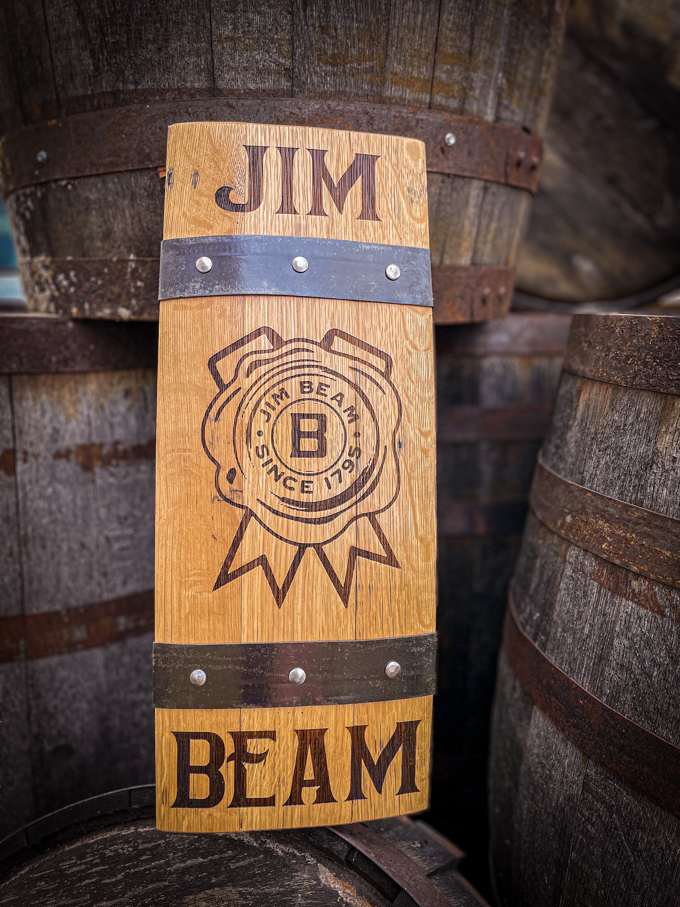 Whiskey Barrel Stave Wall Décor Jim Beam Kentucky Distillery
