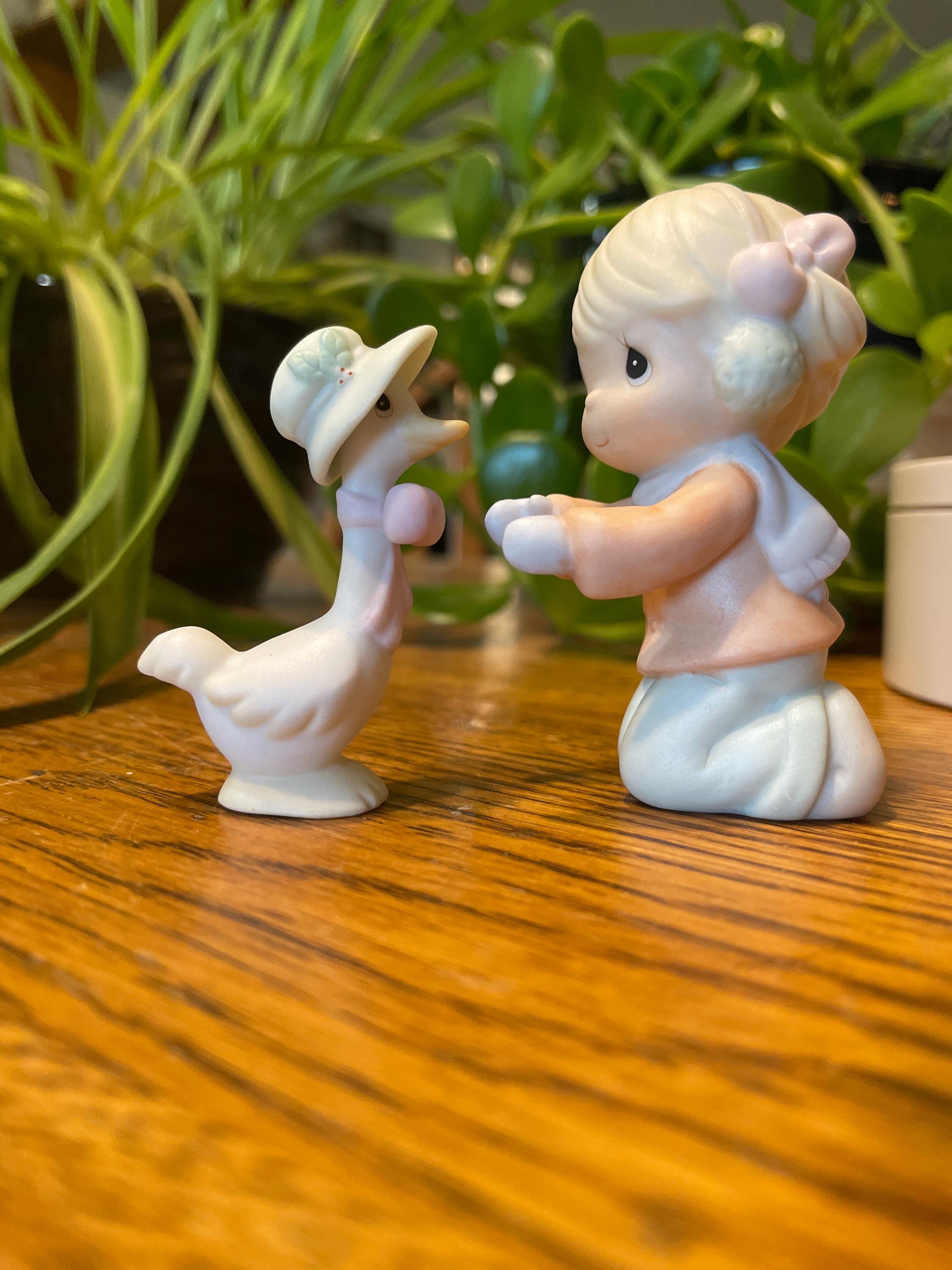 Vintage Precious Moments Figure *girl With Goose Sugar Town by 